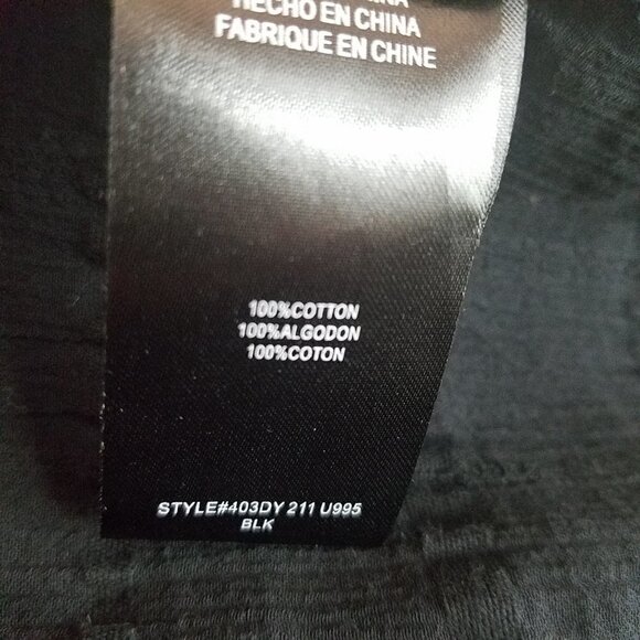 Bebe Black Semi-Sheer Button Front Blouse - Picture 6 of 6